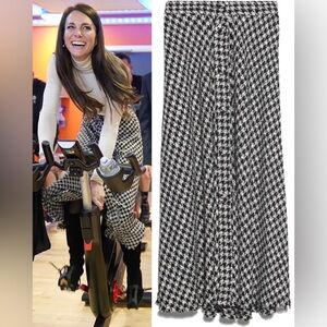 Zara Houndstooth Tweed Midi Skirt - ASO Kate Middleton Royal Princess Duchess(S)